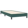 vidaXL Pat box spring cu saltea, verde închis, 90x220 cm, catifea