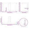 vidaXL Picioare pentru măsuță de cafea &icirc;n formă de T, 2 buc., antracit, 50x25x(30-31) cm, oțel