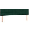 vidaXL Pat box spring cu saltea, verde &icirc;nchis, 180x220 cm, catifea