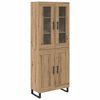 vidaXL Bufet 2 pcs Stejar Artizanal 69,5 x 34 x 180 cm Lemn compozit