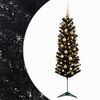 vidaXL Brad de Crăciun artificial &icirc;ngust cu globuri 150 cm 150 LED-uri