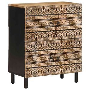 vidaXL Dulap, 60x33,5x75 cm, lemn masiv de mango brut