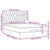 vidaXL Cadru de pat otoman cu saltele Gri deschis 140x200cm catifea