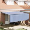 vidaXL Cortina Retractabilă Albastru și Alb 400 &times; 300 cm