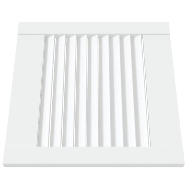 vidaXL Ușă de dulap design lambriu, alb, 39,5x39,4 cm, lemn masiv pin