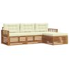 vidaXL Set de canapele de exterior 4 buc. Natural și Crem
