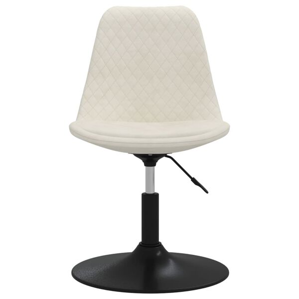 vidaXL Scaune de sufragerie pivotante 6 buc, crem, catifea