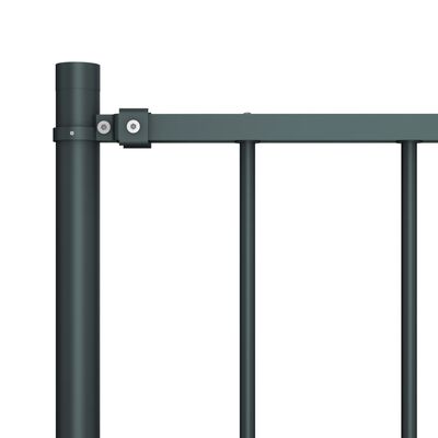 vidaXL Panou de gard cu stâlpi, antracit, 1,7 x 1,25 m, oțel