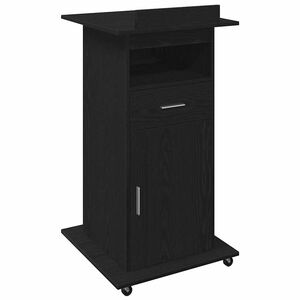 vidaXL Podium Stejar Negru Lemn prelucrat 55 x 55 x 107 cm