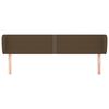 vidaXL Tăblie de pat cu aripioare maro &icirc;nchis 183x23x78/88 cm textil