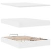 vidaXL Cadru de pat otoman cu saltea alb 140x200cm piele artificială