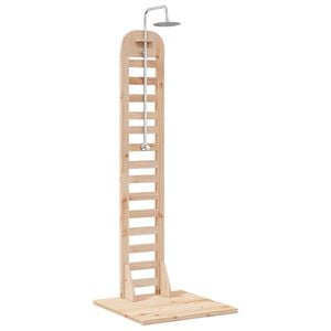 vidaXL Duș exterior 223 cm Lemn masiv de pin și oțel inoxidabil