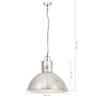 vidaXL Lampă suspendată, 25 W, argintiu, rotund, 48 cm, E27