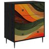 vidaXL Comodă cu sertare BONN Imprimare retro wave 66 x 36,5 x 76 cm