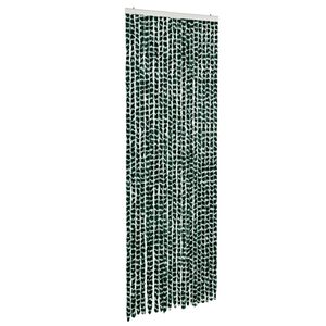 vidaXL Perdea pentru insecte, verde și alb, 90x200 cm, chenille