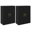 vidaXL Dulap montat pe perete 2 buc. Stejar Negru 69,5 x 34 x 90 cm