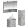 vidaXL Set de mobilier pentru baie 4 pcs Gri Beton