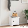vidaXL Bancă pentru hol „SANDNES” albă 45x40x50 cm, lemn masiv de pin