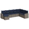 vidaXL Set canapele de grădină cu perne, 8 piese, gri, poliratan
