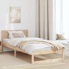 vidaXL Cadru de pat cu headboard natural 75 x 190 cm Lemn de pin masiv