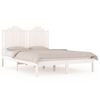 vidaXL Cadru de pat Super King, alb, 180x200 cm, lemn masiv de pin