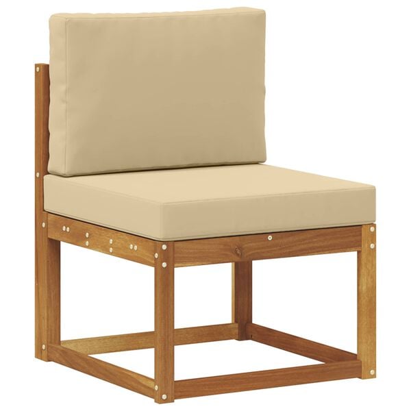 vidaXL Set de canapele de exterior cu pernă 10 pcs Natural și Bej