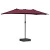 vidaXL Parasol de Grădină Roșu Bordeaux 385 x 209 x 244 cm Poliester