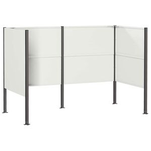 vidaXL Ecran pentru coș de gunoi 167 x 85 x 113 cm Oțel Alb