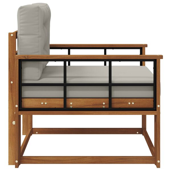 vidaXL Canapea Medie pentru Exterior Lemn Solid de Acacia natural