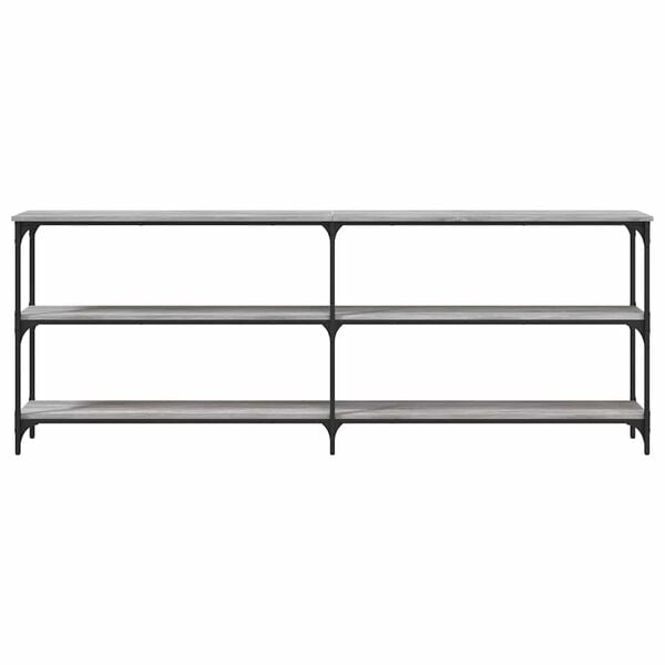 vidaXL Măsuță consolă, gri sonoma, 200x29x75 cm, lemn prelucrat