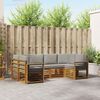 vidaXL Set canapea sectională cu pernă 6 pcs Gri natural și deschis