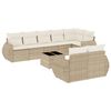 vidaXL Set canapele de grădină, 9 piese, cu perne, bej, poliratan