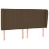vidaXL Tăblie de pat cu aripioare maro &icirc;nchis 183x23x118/128 cm textil