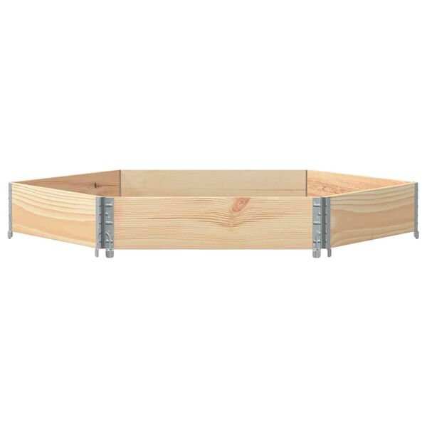 vidaXL Strat &icirc;nălțat, 160x160 cm, lemn masiv pin, hexagon