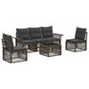 vidaXL Set de canapele pentru grădină 6 pcs Gri poliratan