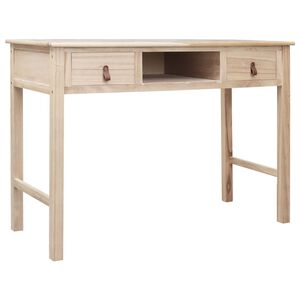 vidaXL Birou de scris, culoare naturală, 110 x 45 x 76 cm, lemn