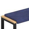 vidaXL Perna pentru bancă Catifea Albastru Poliție Ad&acirc;ncime 35 cm