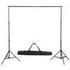 vidaXL Kit studio foto cu set de lumini, fundal și reflector