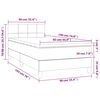 vidaXL Pat box spring cu saltea, albastru &icirc;nchis, 90x190 cm, catifea