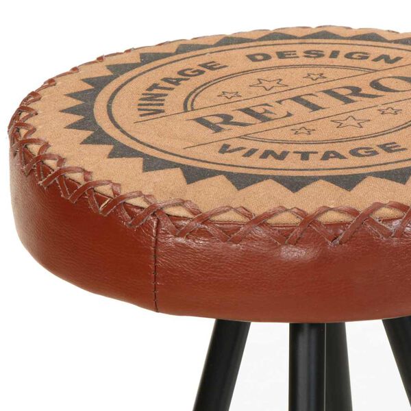 vidaXL Scaune de bar, 4 buc., piele naturală