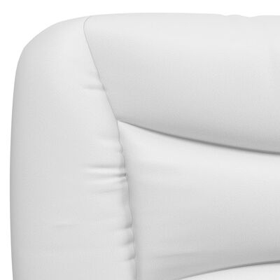 vidaXL Cadru de pat cu tăblie alb și negru, 80x200 cm, piele ecologică