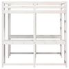 vidaXL Cadru pat supraetajat cu birou/scară, alb, 140x200 cm, lemn pin