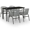 vidaXL Set mobilier de grădină, 5 piese, gri