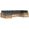 vidaXL Set de canapele de exterior 6 pcs Alb și antracit
