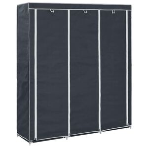 vidaXL Dulap cu bare și compartimente, negru, 150x45x175 cm