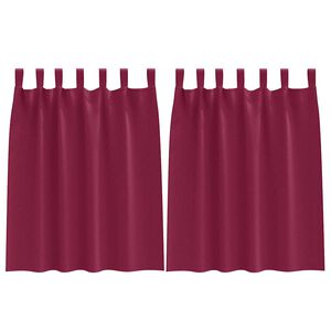 vidaXL Perdele Opaque cu Inel 2 pcs Roșu Vin 140 x 140 cm Poliester