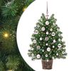 vidaXL Brad de Crăciun artificial cu 150 LED Verde 75 cm PE și PVC