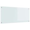 vidaXL Panou de bucătărie Alb 110 x 50 cm sticlă securizată