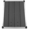 vidaXL Cădiță de duș de exterior gri 80x62 cm WPC și oțel inoxidabil