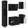 vidaXL Set de mobilier pentru baie 5 buc. Negru 35 x 30 x 192 cm